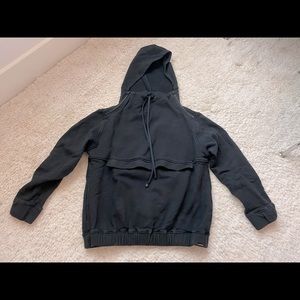 Black athleisure hoodie - Koral